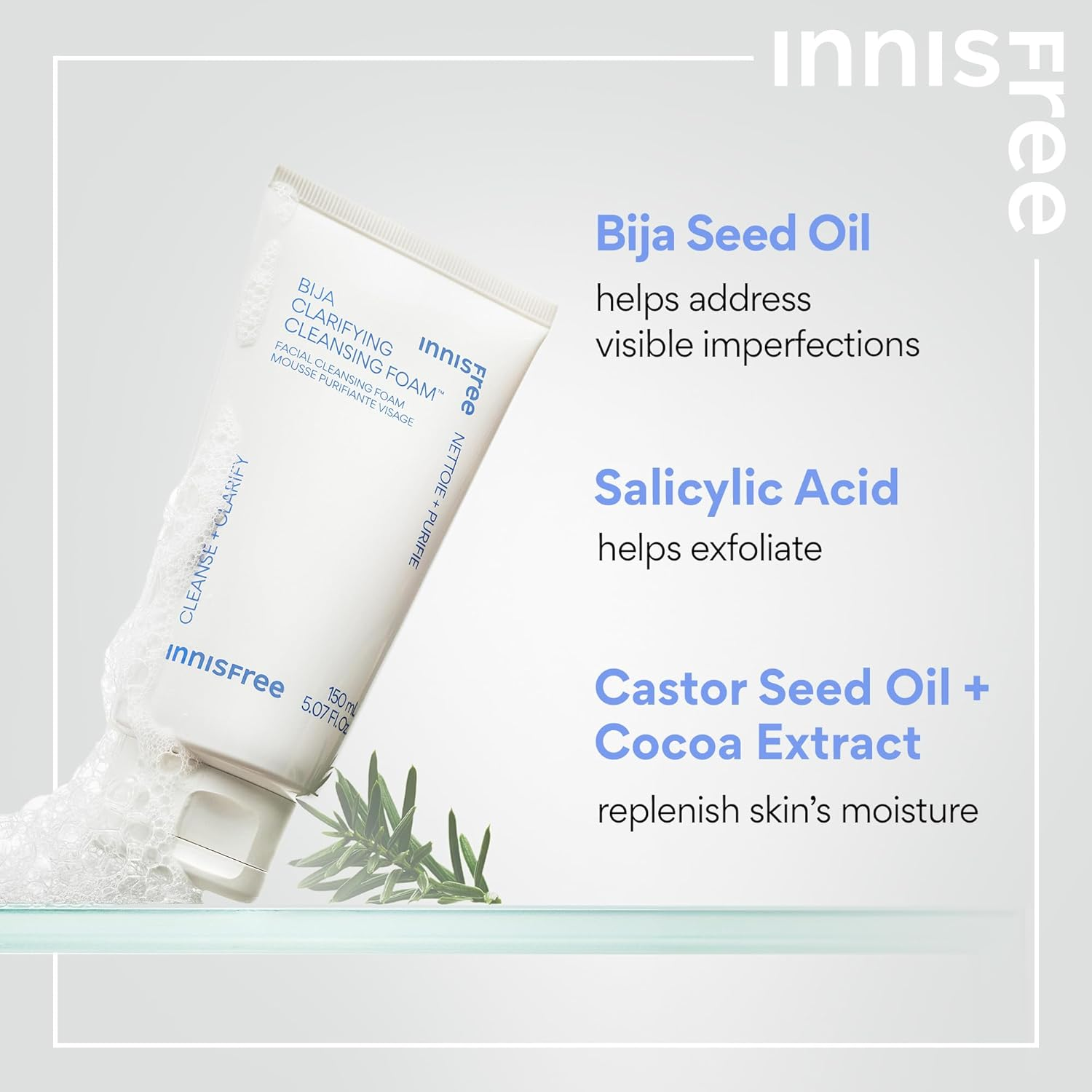 skincare-kbeauty-glowtime-innisfree bija Claryfying Cleansing Foam