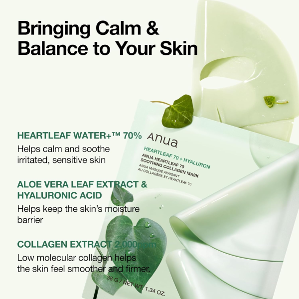 skincare-kbeauty-glowtime-anua heartleaf 70 soothing collagen mask