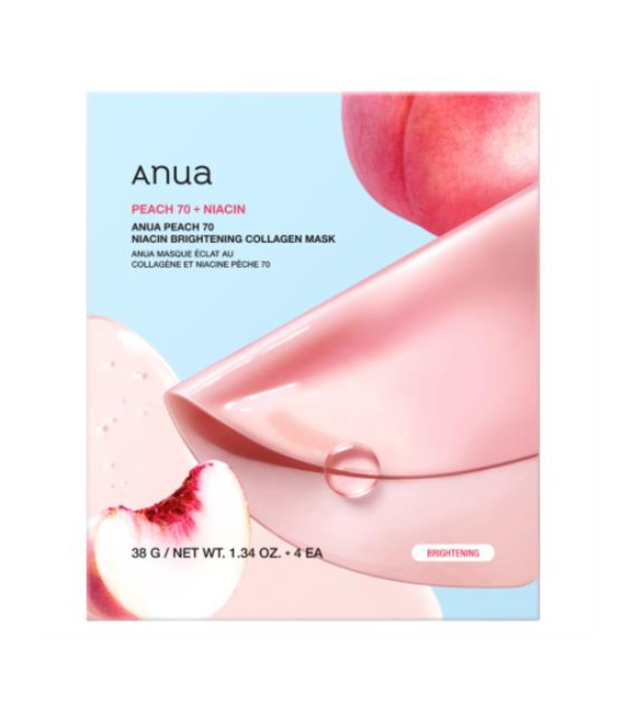 skincare-kbeauty-glowtime-anua peach 70 niacin brightening collagen mask