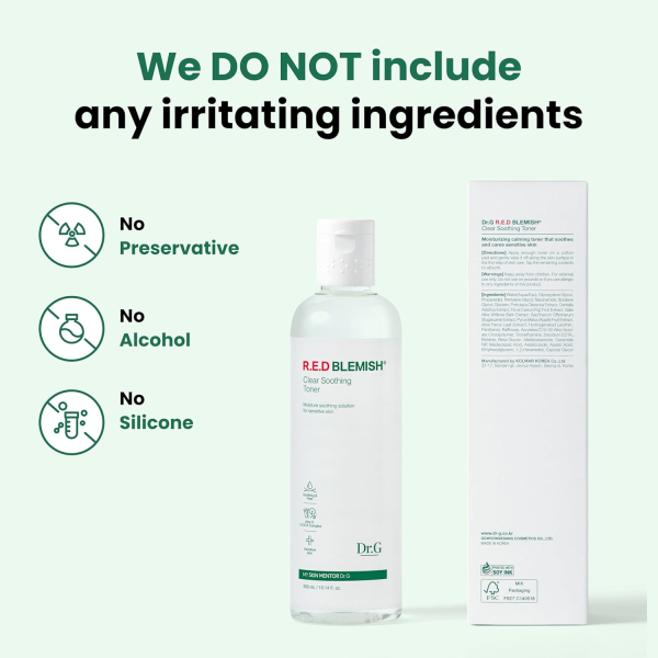 skincare-kbeauty-glowtime-dr g red blemish clear soothing toner 300ml