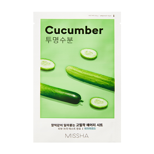 skincare-kbeauty-glowtime-missha airy fit sheet mask ciucumber