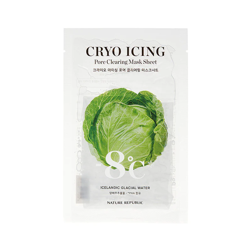 skincare-kbeauty-glowtime-nature republic cryo icing mask sheet pore clearing