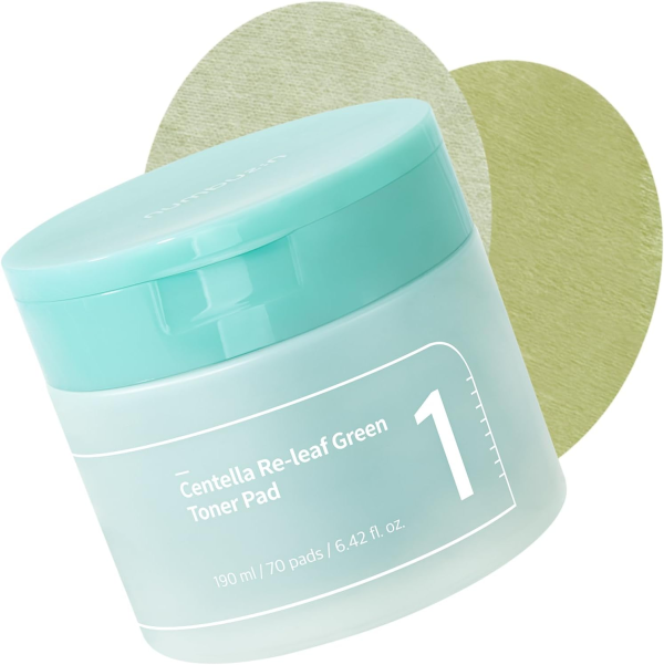 skincare-kbeauty-glowtime-numbuzin 1 re-leaf green toner pad