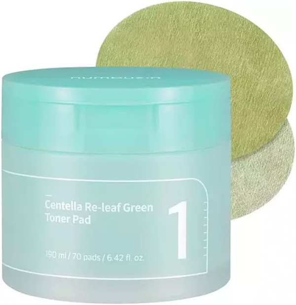 skincare-kbeauty-glowtime-numbuzin 1 re-leaf green toner pad