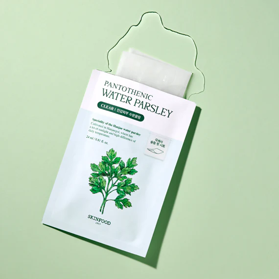 skincare-kbeauty-glowtime-SKkinfood pantothenic water parsley mask