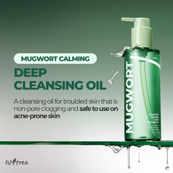 skincare-kbeauty-glowtime-isntree mugwort calming deep cleansing oil
