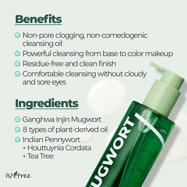 skincare-kbeauty-glowtime-isntree mugwort calming deep cleansing oil