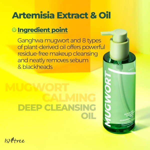 skincare-kbeauty-glowtime-isntree mugwort calming deep cleansing oil
