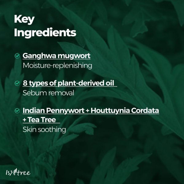 skincare-kbeauty-glowtime-isntree mugwort calming deep cleansing oil