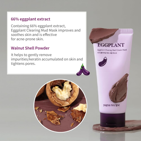 skincare-kbeauty-glowtime-papa recipe egg plant clearing mud cream