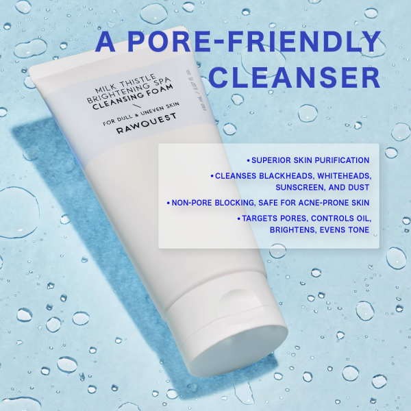 skincare-kbeauty-glowtime-rawquest milk thistle brightening spa cleansing foam