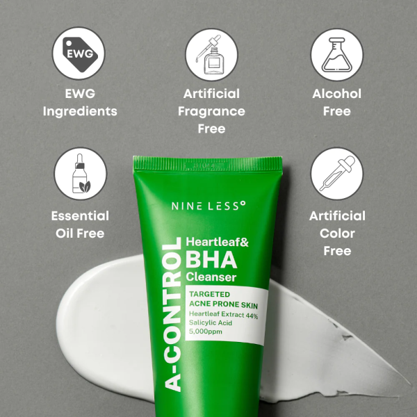 skincare-kbeauty-glowtime-nine less a control heartleaf BHA Cleanser