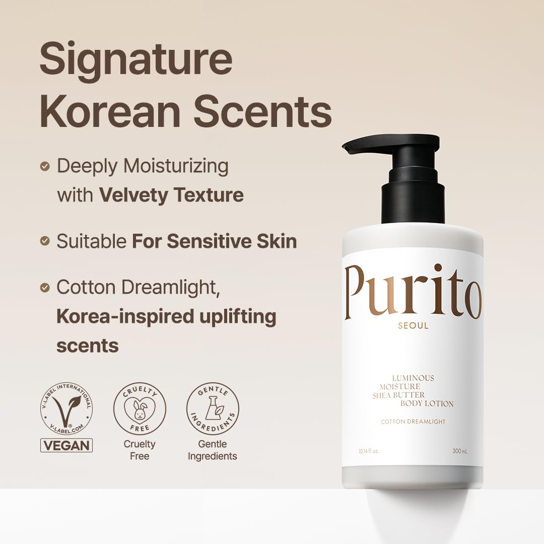 skincare-kbeauty-glowtime-purito luminous moisture shea butter body lotion cotton dreamlight