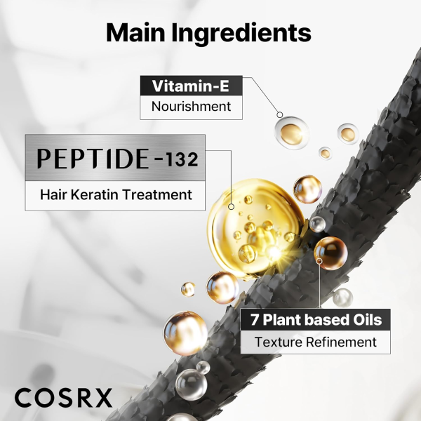 skincare-kbeauty-glowtime-cosrx peptide 132 ultra perfect hair bonding oil serum