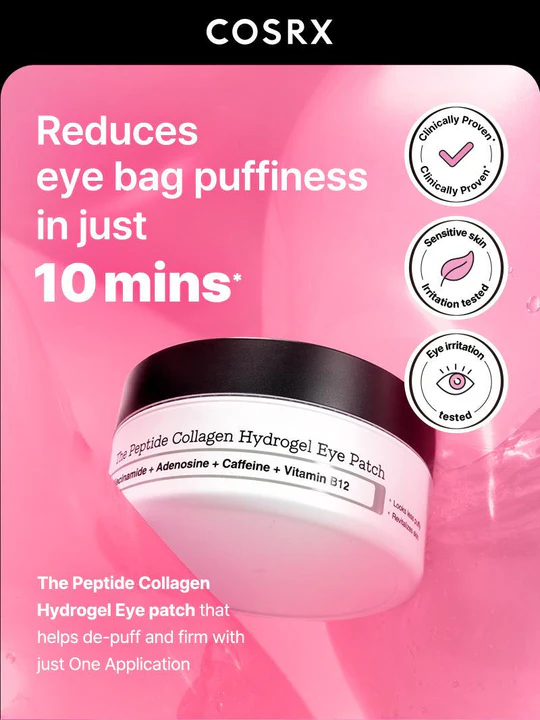 skincare-kbeauty-glowtime-cosrx the peptide collagne hydrogel eye patch