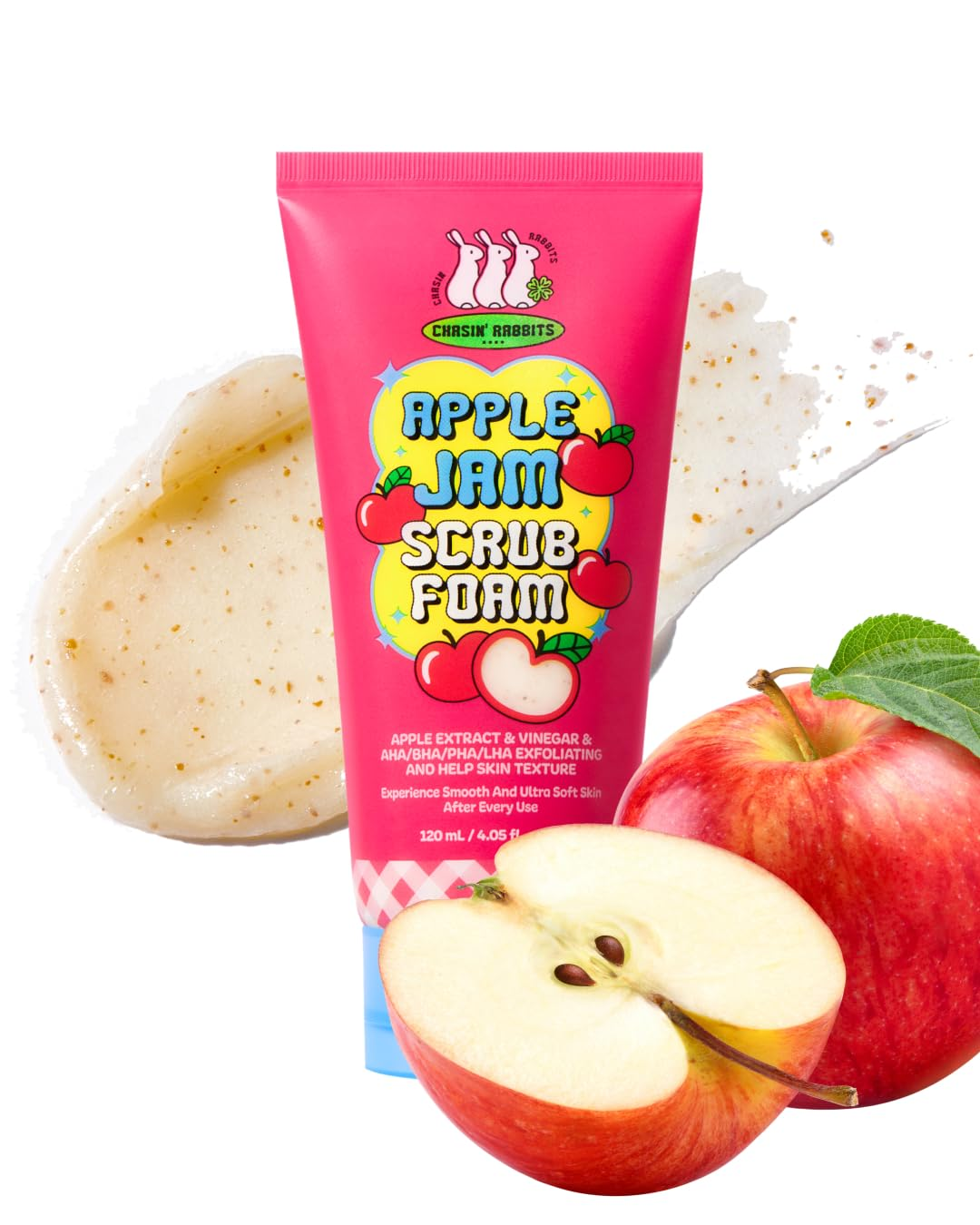 skincare-kbeauty-glowtime-chasin rabbits apple jam scrub foam