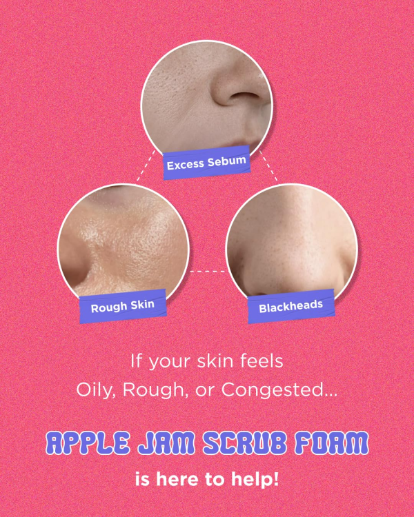 skincare-kbeauty-glowtime-chasin rabbits apple jam scrub foam