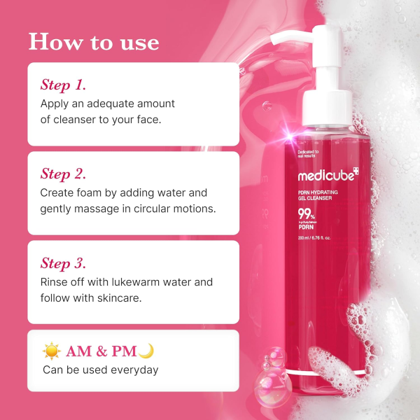 skincare-kbeauty-glowtime-medicube pdrn hydrating gel cleanser