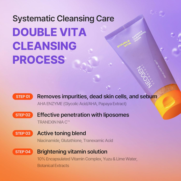 skincare-kbeauty-glowtime-neogen double vita capsule cleansing foam