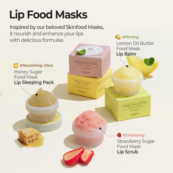 skincare-kbeauty-glowtime-skinfood honey sugar food mask lip sleeping pack