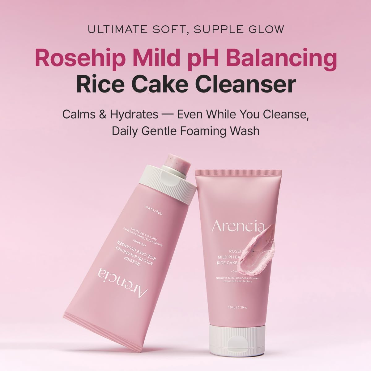 skincare-kbeauty-glowtime-arencia rosehip mild pH balancing rice cake cleanser