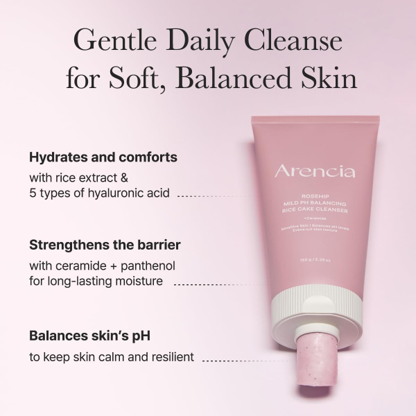 skincare-kbeauty-glowtime-arencia rosehip mild pH balancing rice cake cleanser