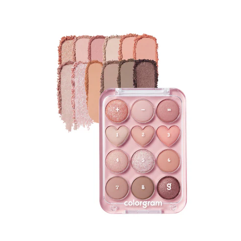 skincare-kbeauty-glowtime-colorgram pin point eye shadoe palette 01 peach and coral