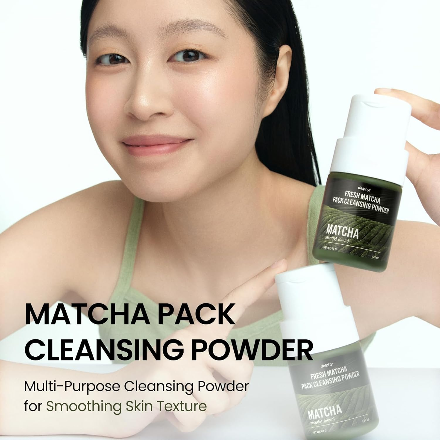 skincare-kbeauty-glowtime-delphyr fresh matcha pack cleansing powder