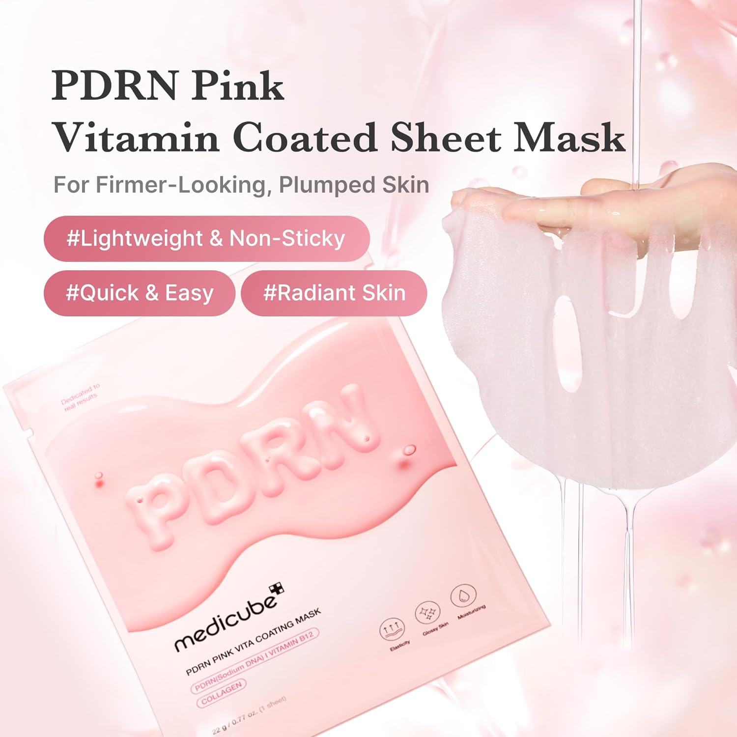 skincare-kbeauty-glowtime-medicube pdrn pink vita coating mask