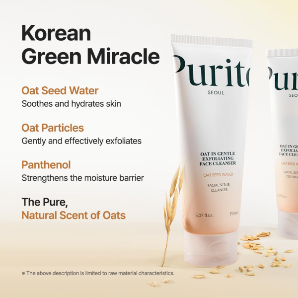 skincare-kbeauty-glowtime-purito oat in gentlel exfoliating face cleanser