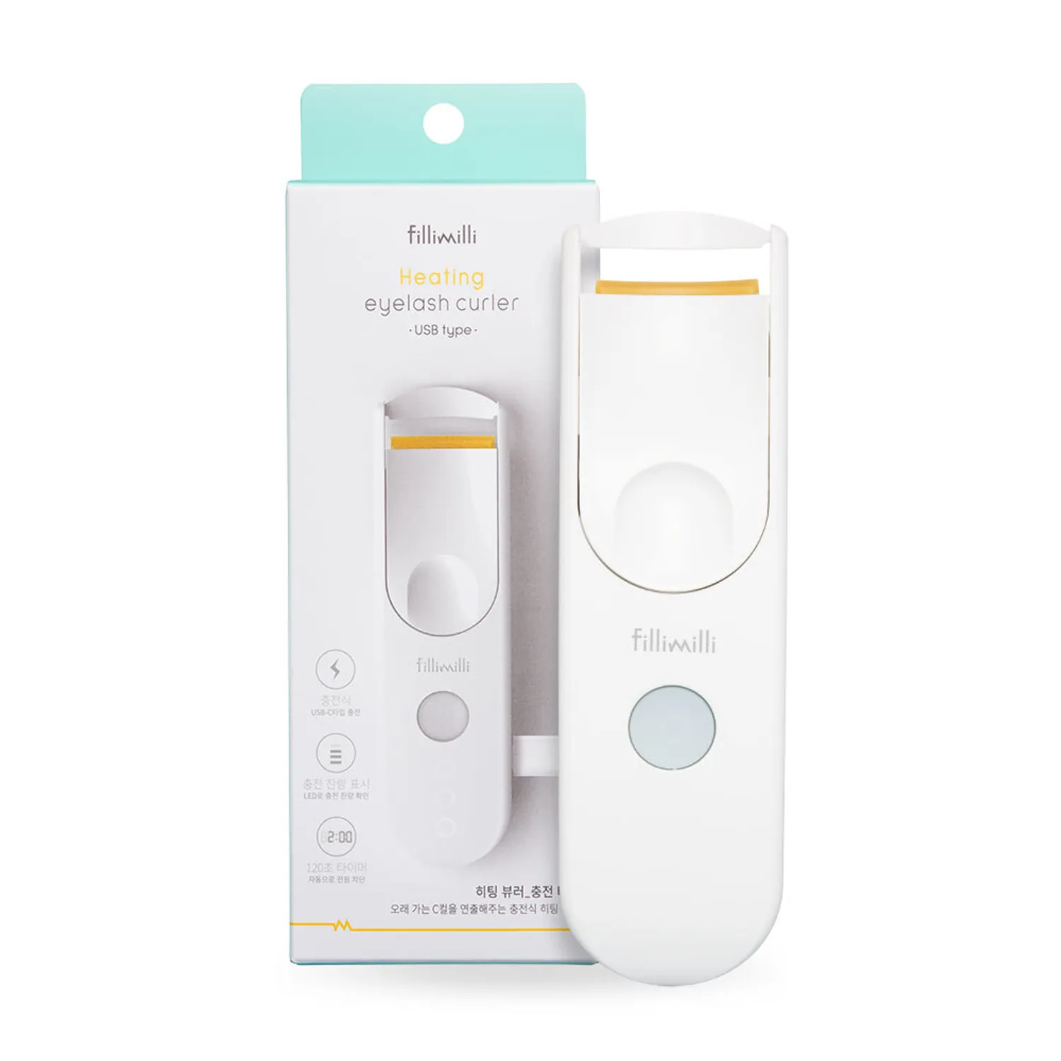 skincare-kbeauty-glowtime-fillimilli heating eye lash curler usb type Wide