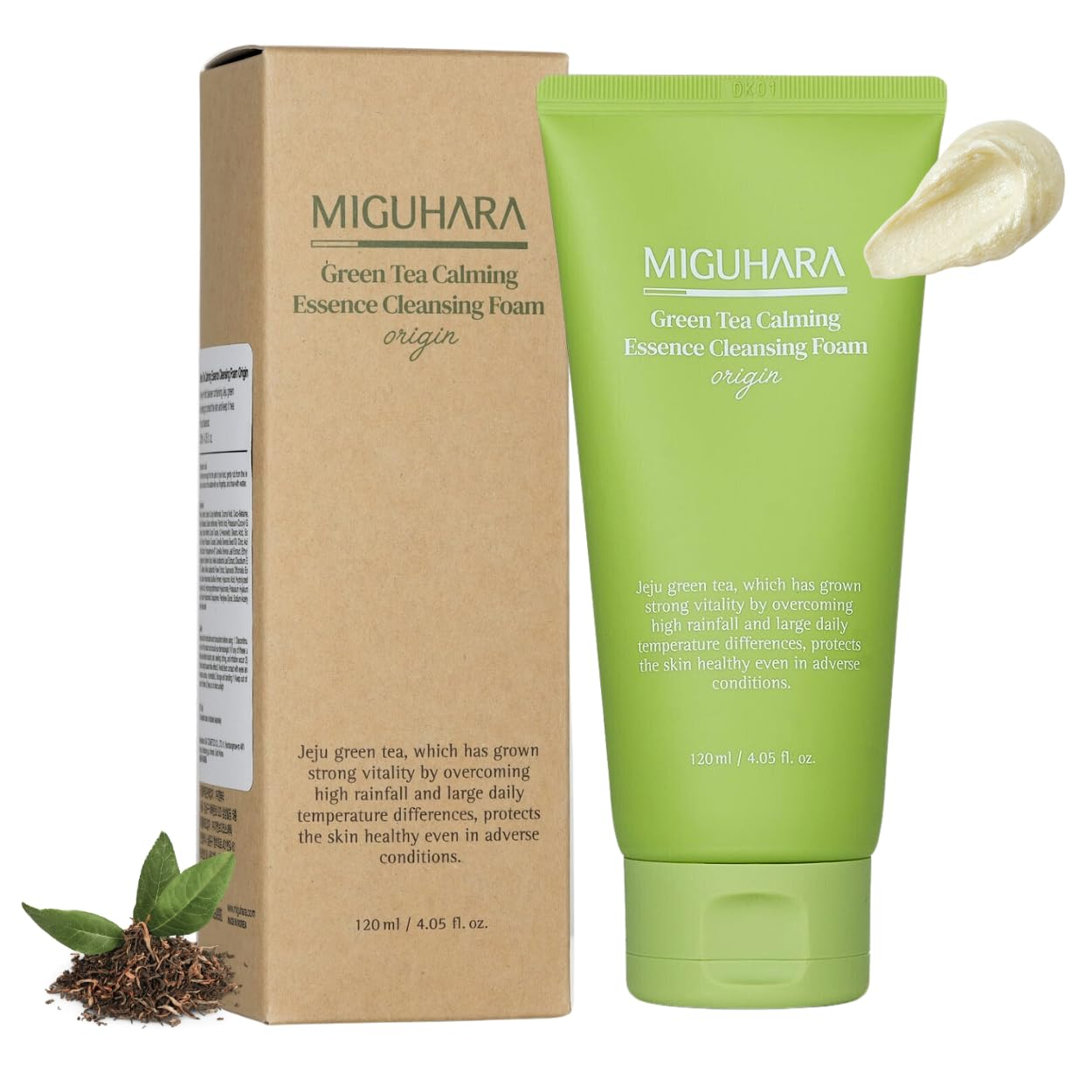 skincare-kbeauty-glowtime-miguhara green tea calming essence cleansing foam