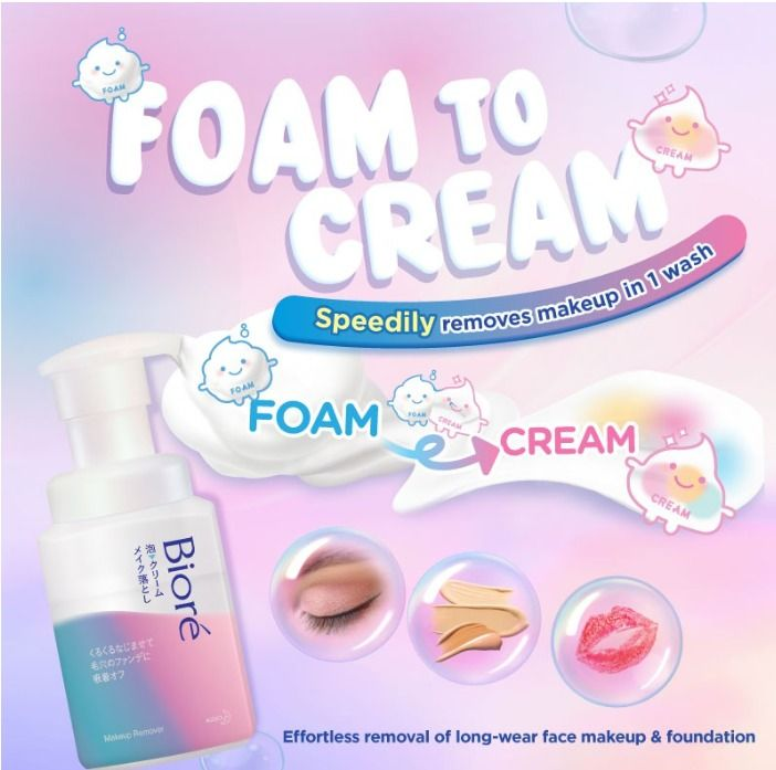 skincare-kbeauty-glowtime-biore make up remover foam cream