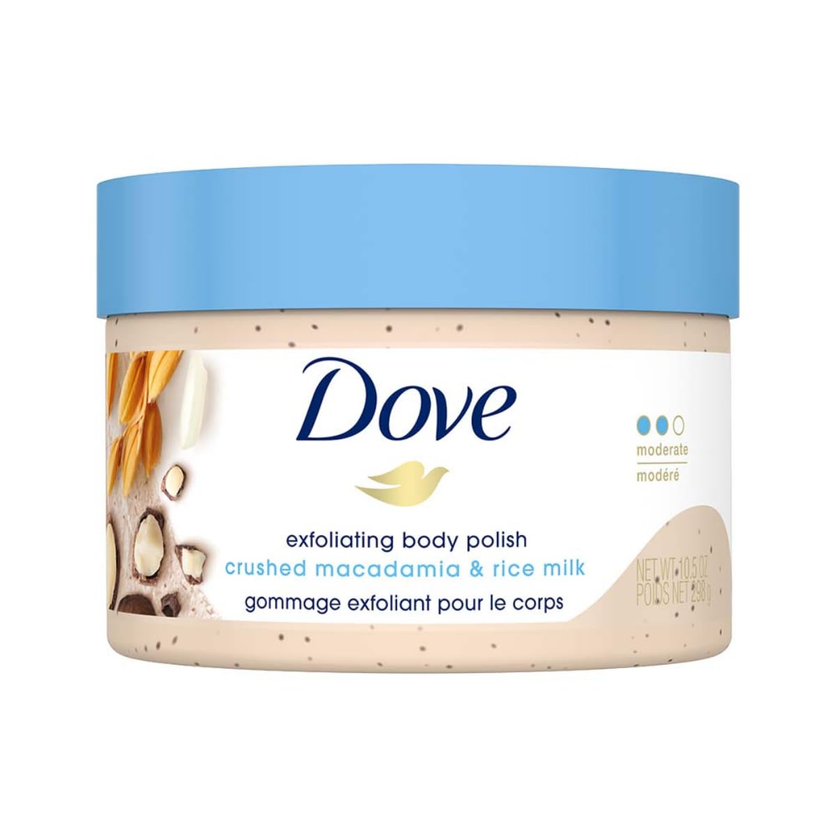 skincare-kbeauty-glowtime-dove exfoliating body polish crushed macadamia and rice milk