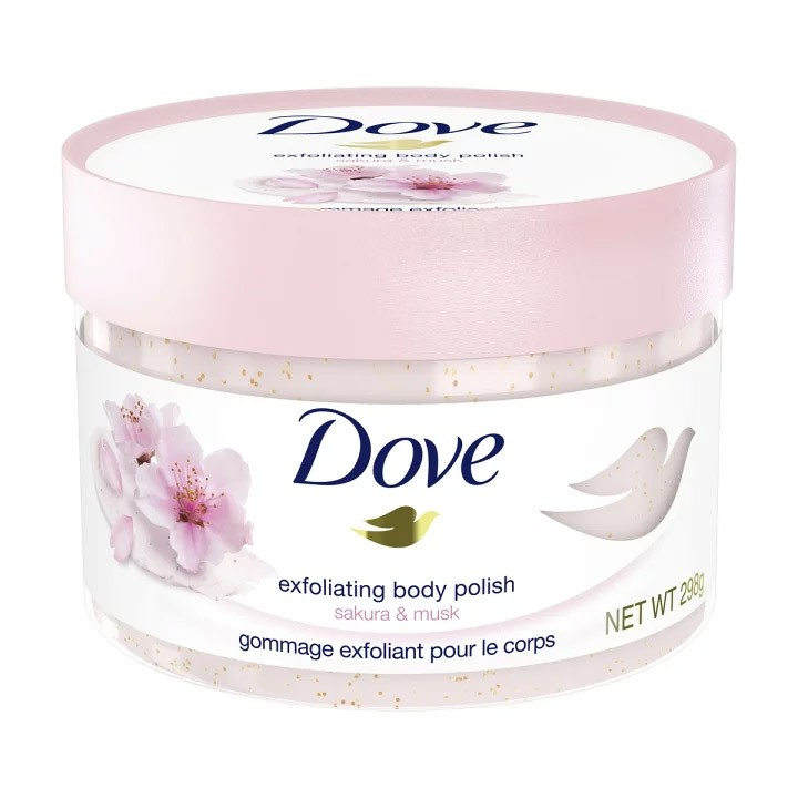 skincare-kbeauty-glowtime-dove exfoliating body polish sakura and musk