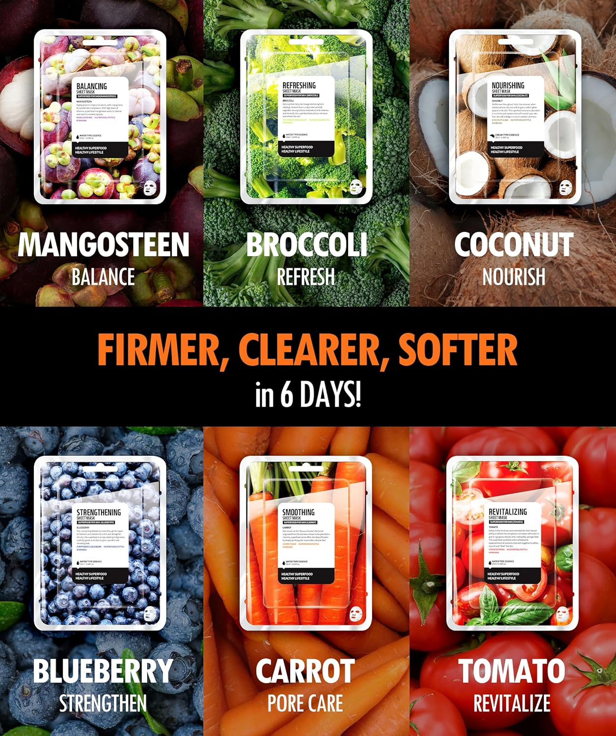 FARM SKIN Fresh Food Facial Sheet Mask 4 skincare-kbeauty-glowtime-farm skin fresh food facial sheet mask