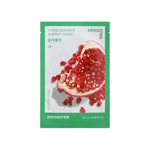 skincare-kbeauty-glowtime-innisfree pomegranate energy sheet mask