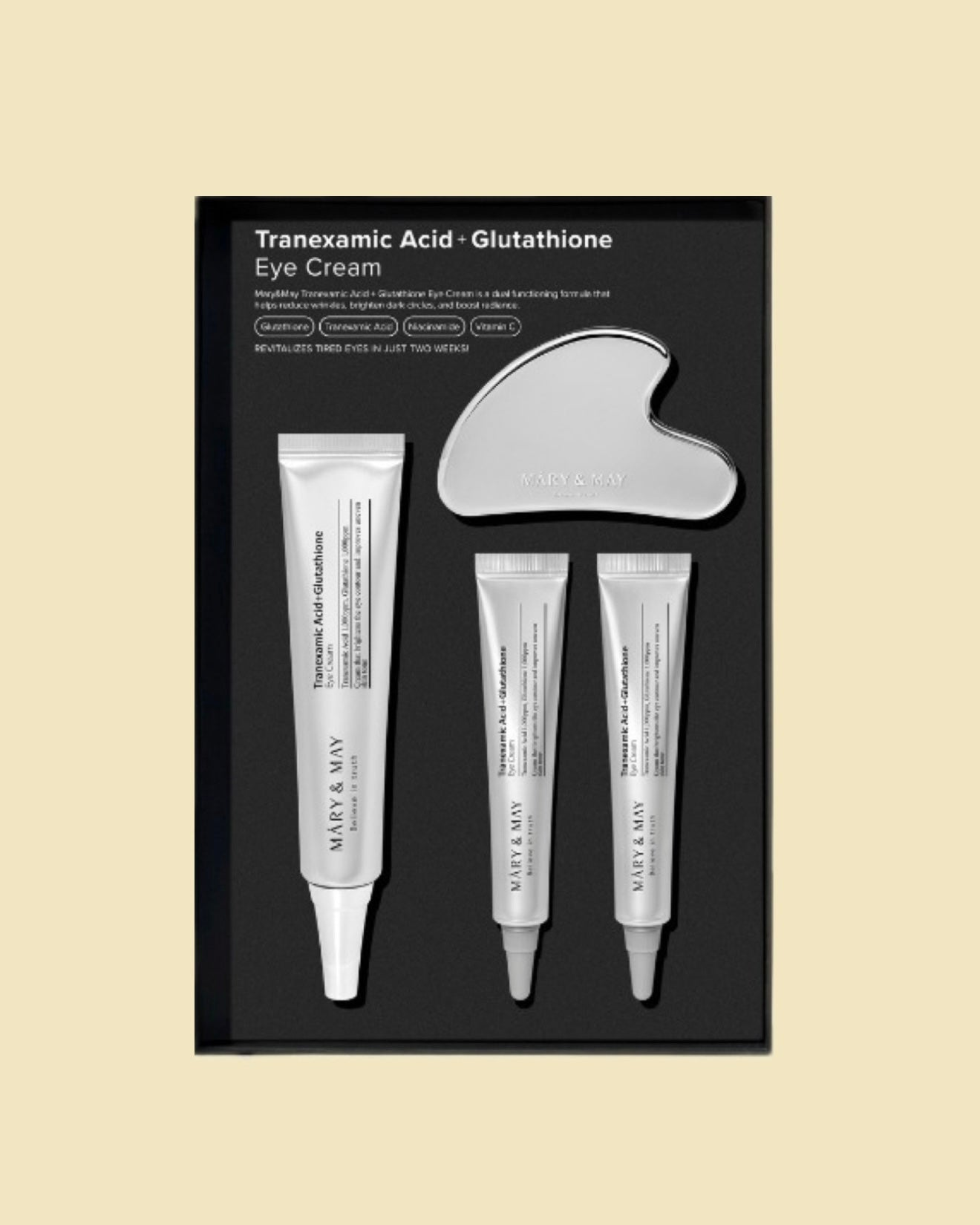 skincare-kbeauty-glowtime-mary and may tranexamic and glutathione eye cream set