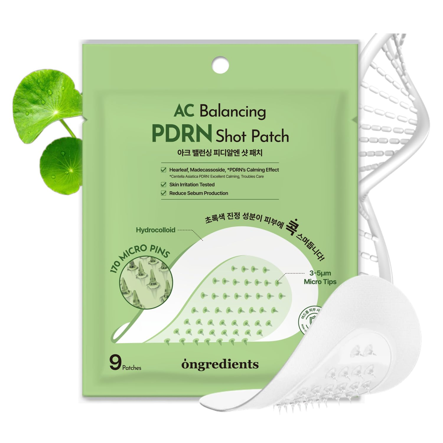 skincare-kbeauty-glowtime-ongredients ac balancing pdrn shot patch