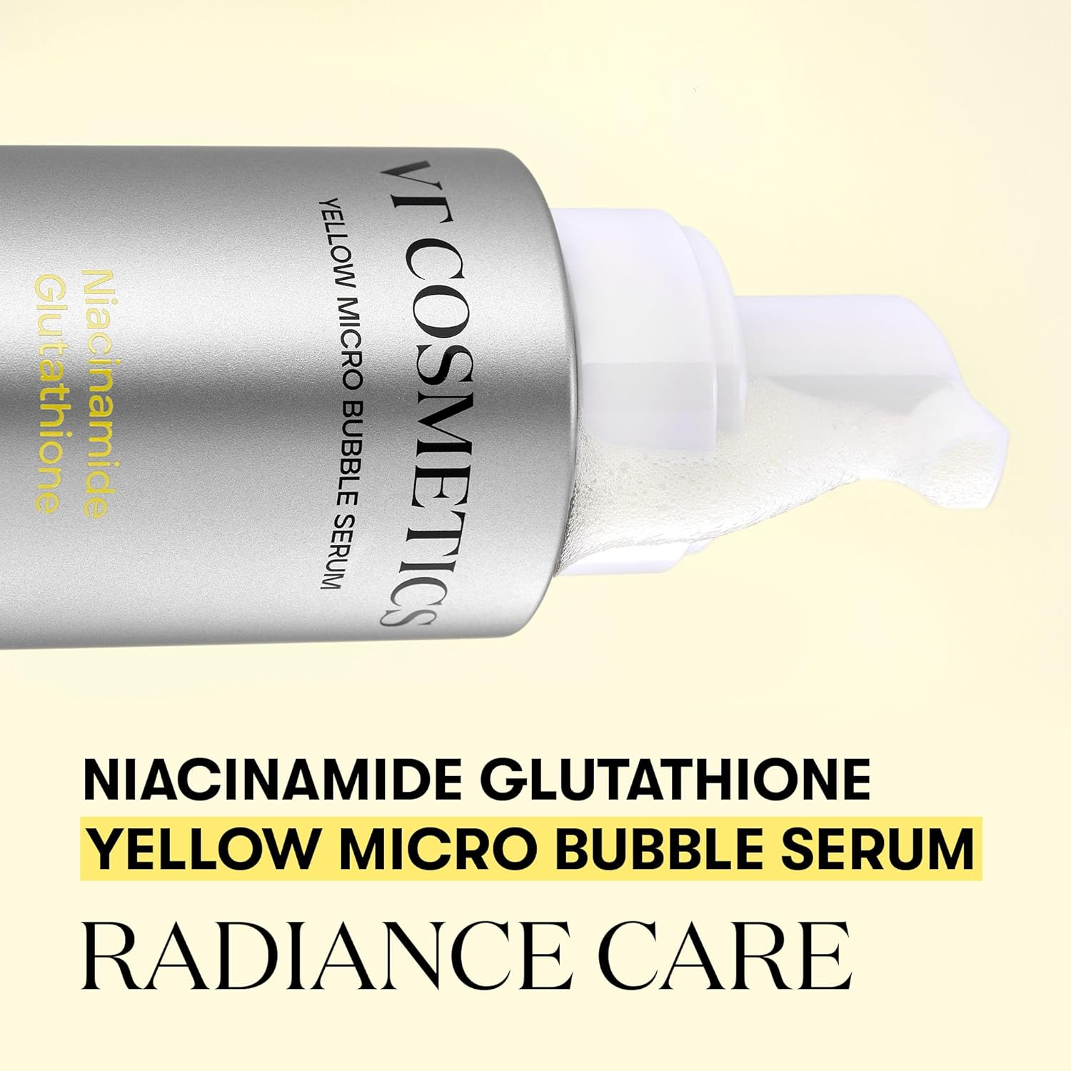 skincare-kbeauty-glowtime-vt cosmetics niacinamide glutathione yellow micro bubble serum