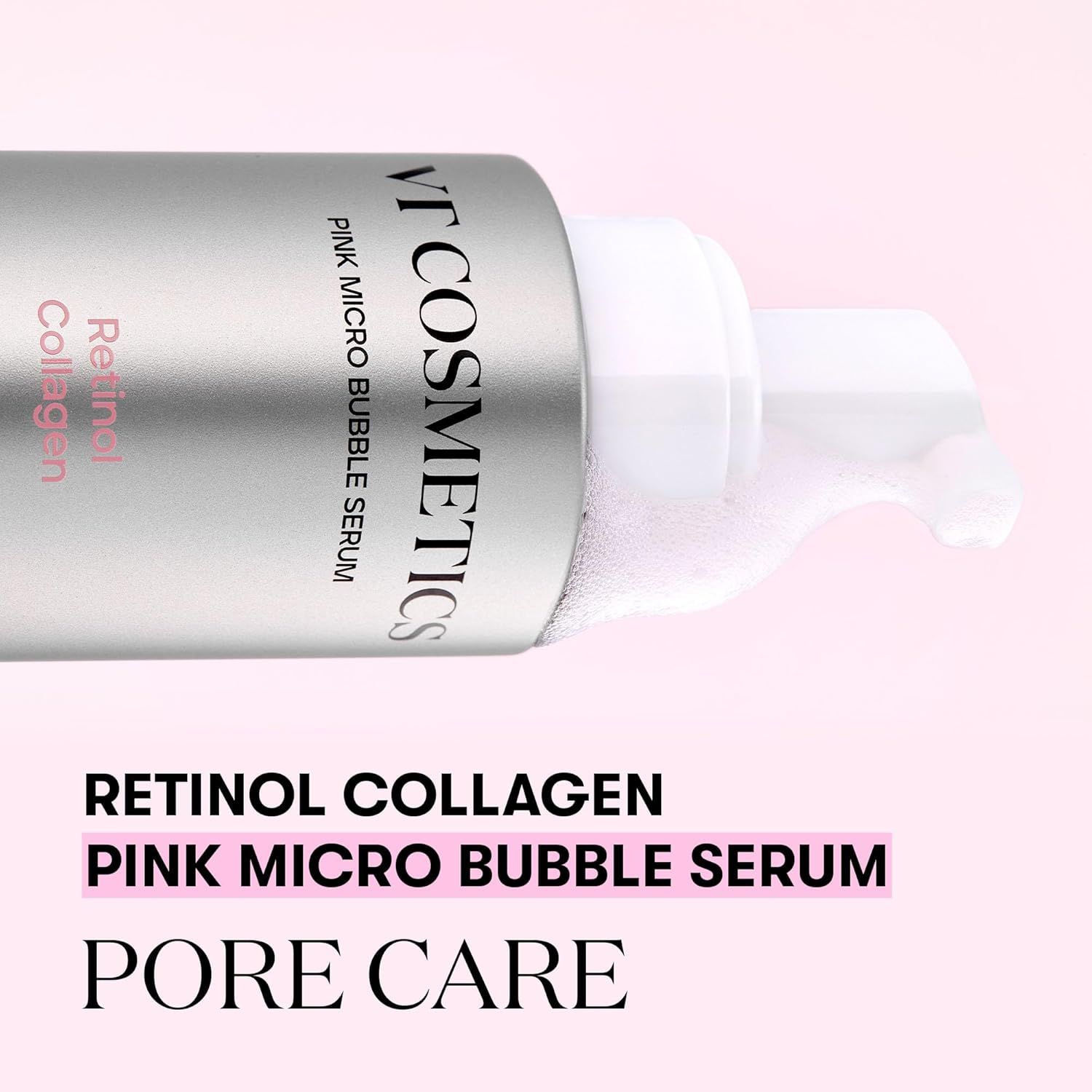 VT COSMETICS Pink Micro Bubble Serum Retinol Collagen 3 skincare-kbeauty-glowtime-vt cosmetics pink micro bubble serum retinol collagen