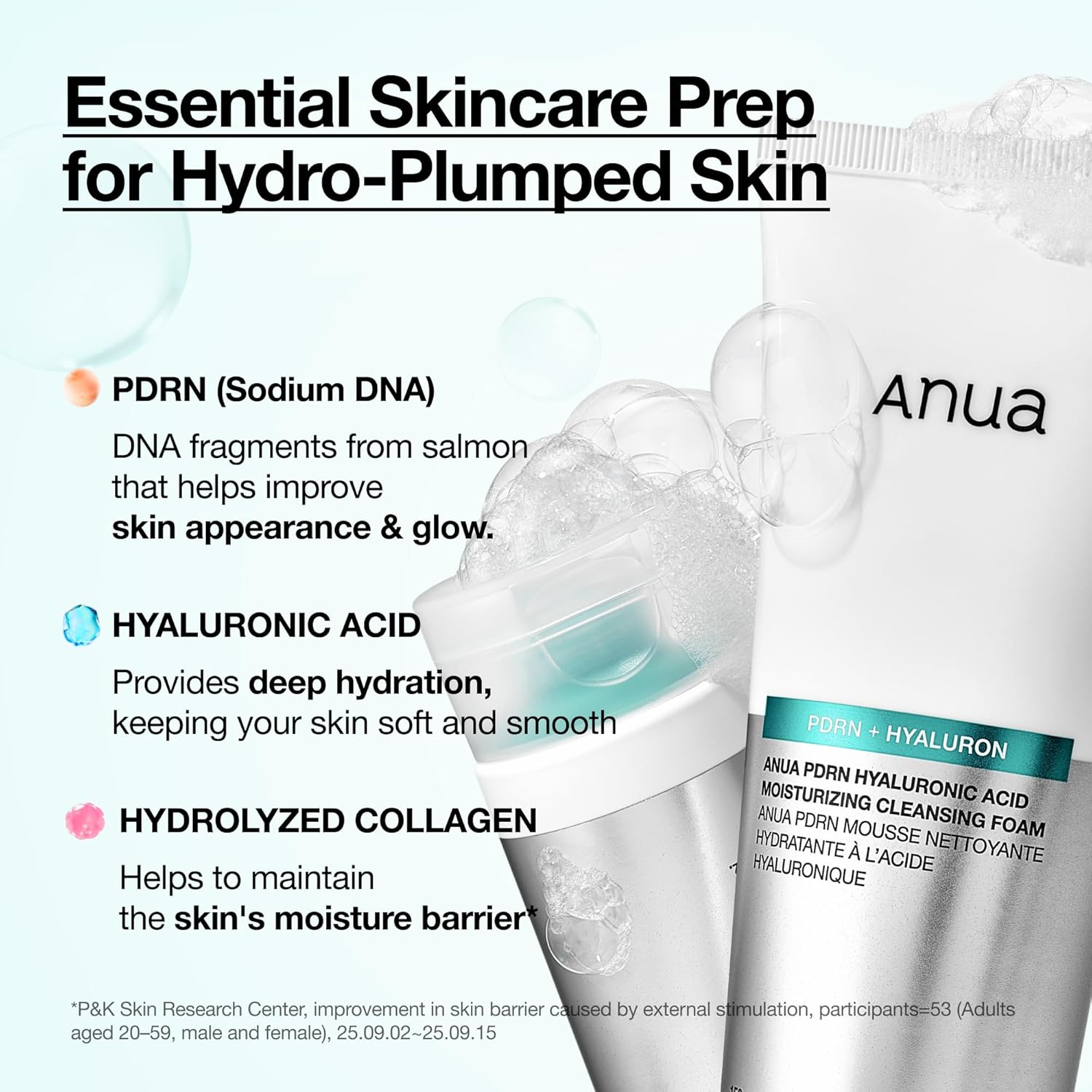 ANUAPDRN Hyaluronic Acid Moisturizing Cleansing Foam150ml Glow Time ANUAPDRN Hyaluronic Acid Moisturizing Cleansing Foam150ml Glow Time