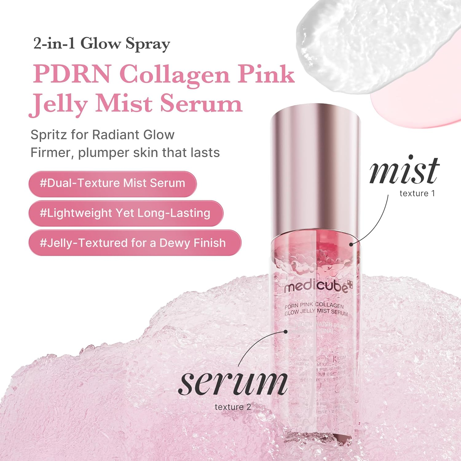 skincare-kbeauty-glowtime-medicube pdrn pink collagen glow jelly mist serum