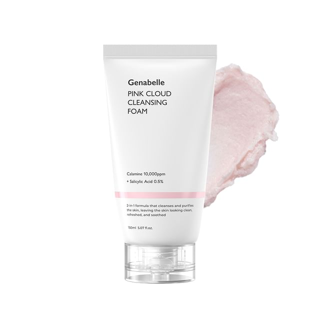 skincare-kbeauty-glowtime-genabelle pink cloud cleansing foam