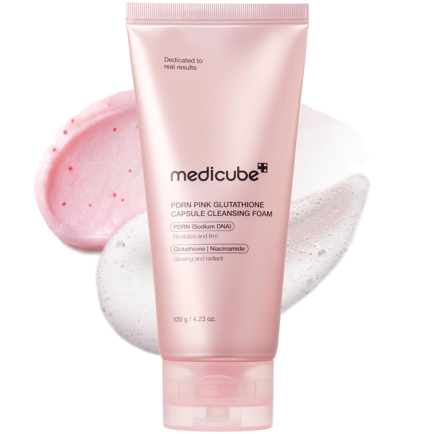 skincare-kbeauty-glowtime-medicube pdrn pink glutathione capsule cleansing foam