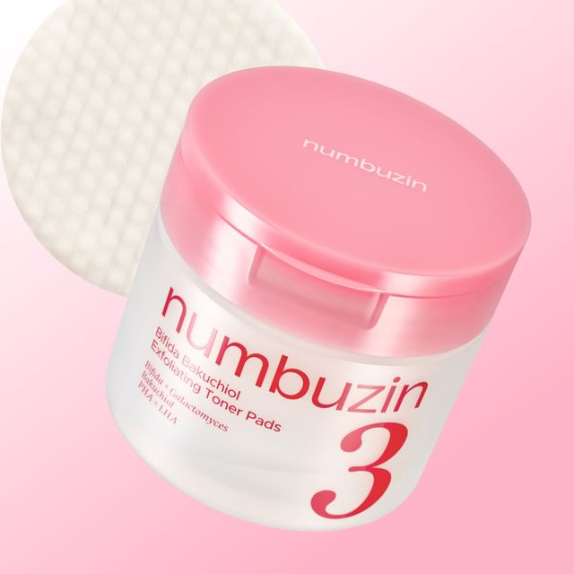 skincare-kbeauty-glowtime-numbuzin 3 bifida bakuchiol exfoliating toner pad