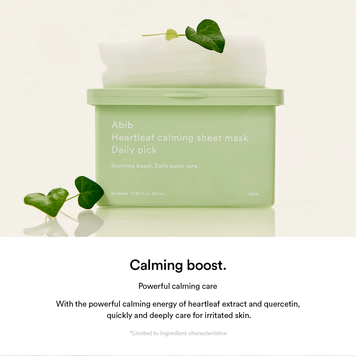 ABIB Heartleaf Calming Sheet mask daily pick 5 skincare-kbeauty-glowtime-abib heartle4af calming sheet mask daily pick