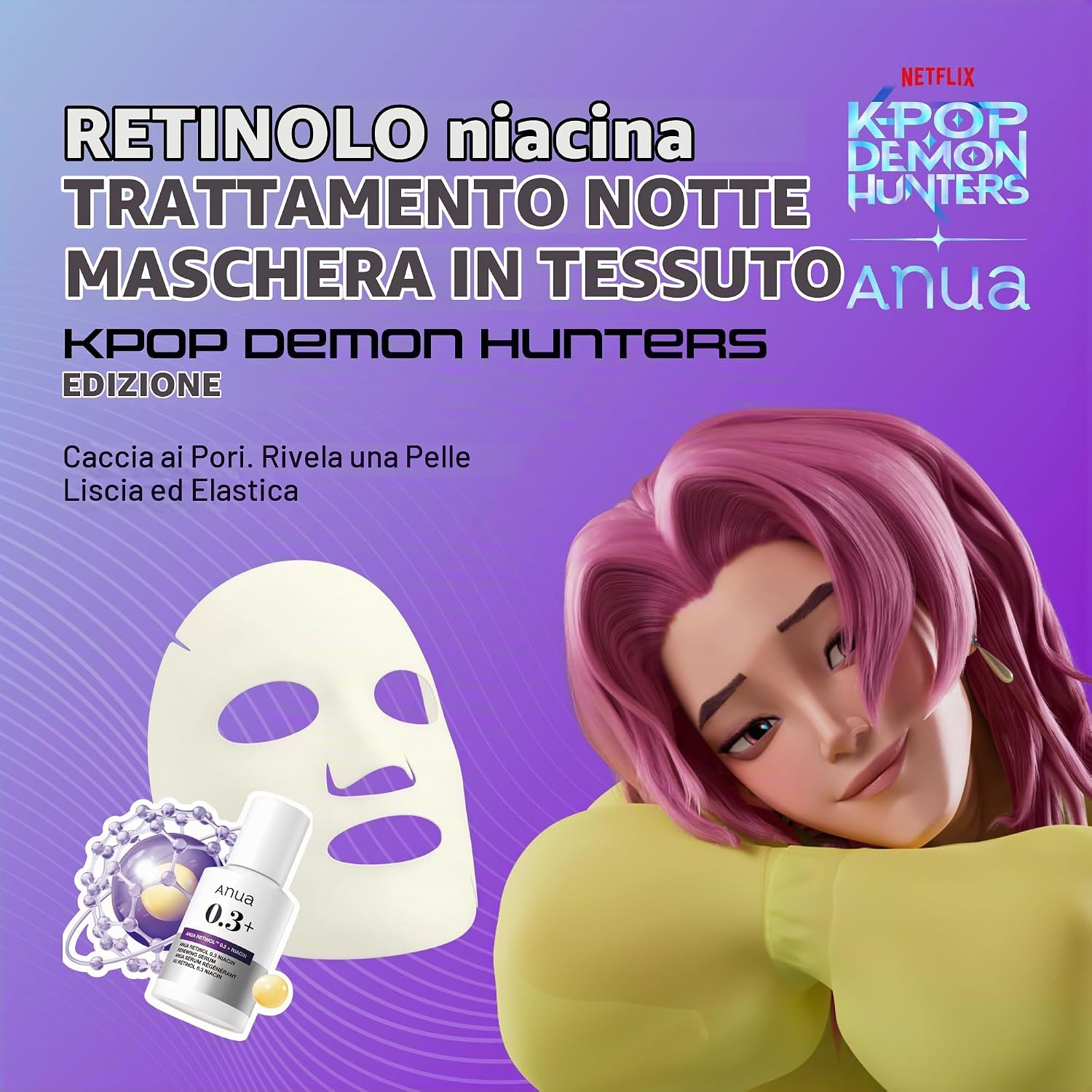 skincare-kbeauty-glowtime-anua retinol niacin night care mask k pop demon hunters